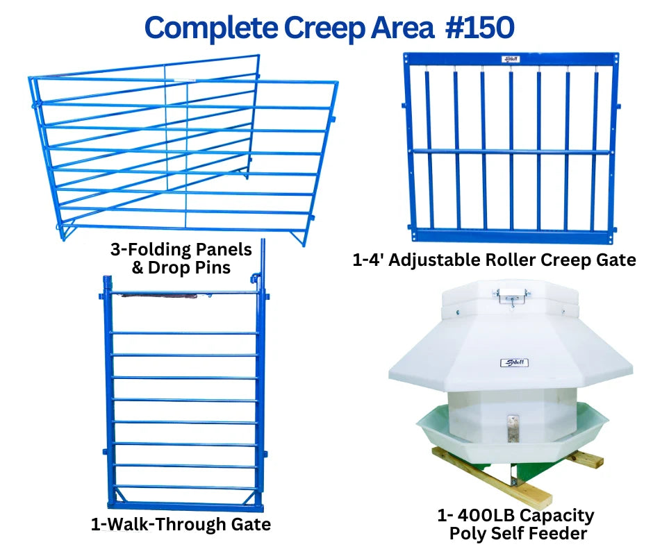 Sydell Complete Creep Feed Area Kit | #0150 | Feeder 400 lb | For Lamb & Kid Sheep & Goat System