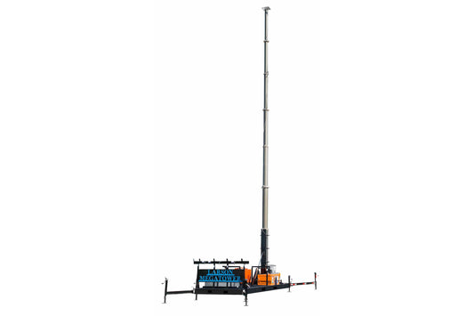 Larson Electronics 50' Self-contained Megatower™ on Skid Mount - 200lbs Payload Capacity - Auto Retract - Anchor