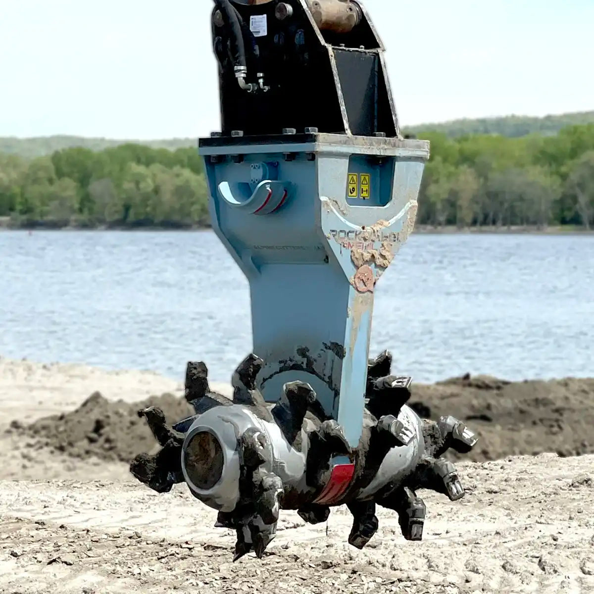 RockZone Soil & Dirt Mixer | Model MXR-D30 LH | Drum Width 53" | 25 To 42 Tons | For Excavator