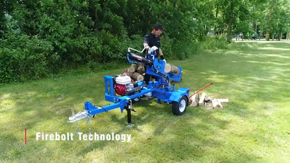 Wallenstein | Log Splitter | Model WXR545PL | 24" Split Opening | 22 Ton Hydraulic Force | Horizontal, Vertical & 20° Split Angle | For Heavy-Duty Wood Processing