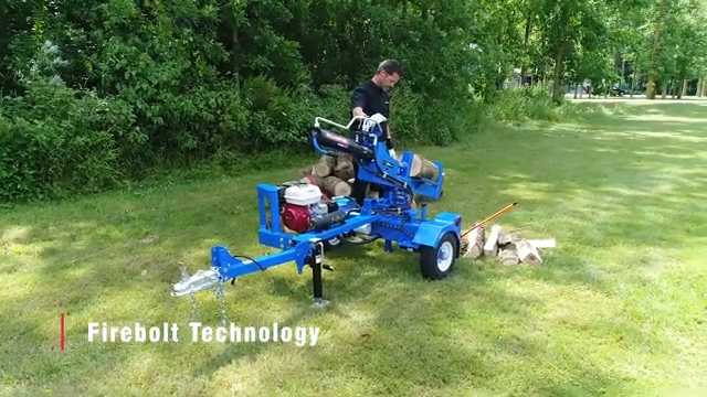 Wallenstein | Log Splitter | Model WXR545PL | 24" Split Opening | 22 Ton Hydraulic Force | Horizontal, Vertical & 20° Split Angle | For Heavy-Duty Wood Processing