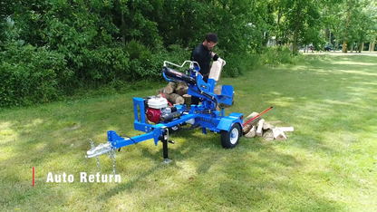 Wallenstein | Log Splitter | Model WXR545PL | 24" Split Opening | 22 Ton Hydraulic Force | Horizontal, Vertical & 20° Split Angle | For Heavy-Duty Wood Processing