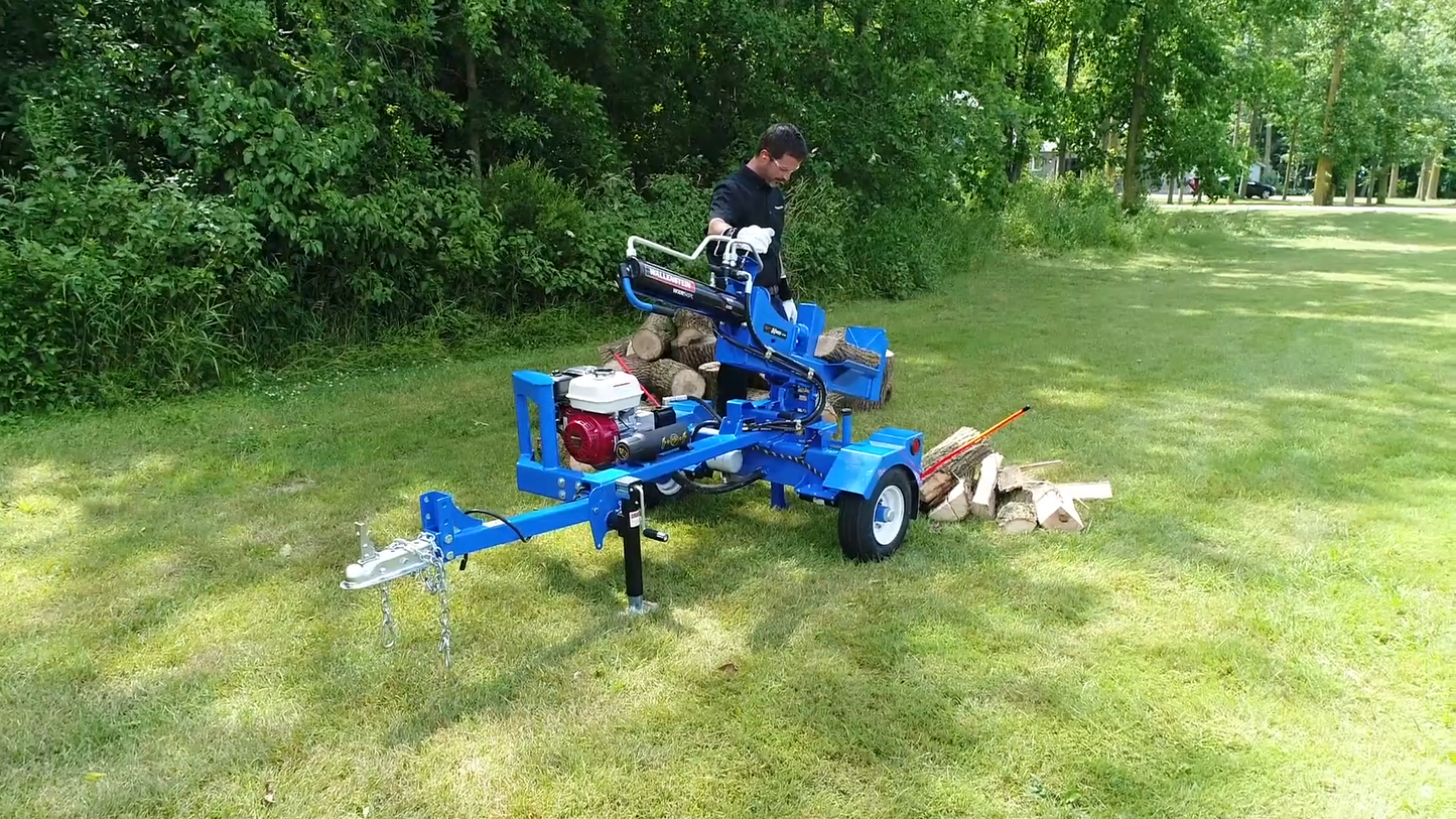 Wallenstein | Log Splitter | Model WXR545PL | 24" Split Opening | 22 Ton Hydraulic Force | Horizontal, Vertical & 20° Split Angle | For Heavy-Duty Wood Processing