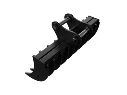 Loflin Fabrication | Frost Tooth 3 Tine Ripper & 36" 42" &  48" Width Double-Sided Root Rake | Heavy-Duty Teeth | For Mini Excavators