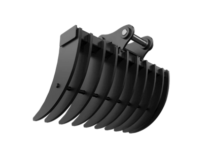 Loflin Fabrication | Frost Tooth 3 Tine Ripper & 36" 42" &  48" Width Double-Sided Root Rake | Heavy-Duty Teeth | For Mini Excavators