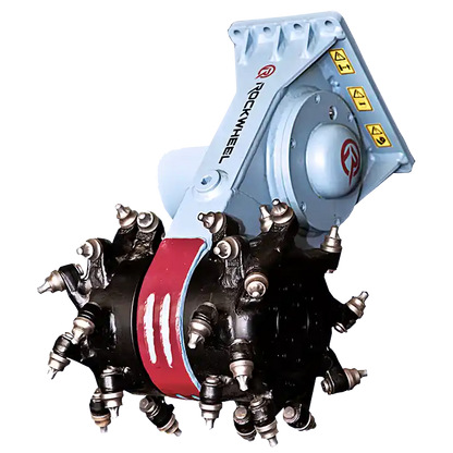 RockZone Rock and Concrete Grinder Attachment | Model Rockwheel C2 | Width 12" | 12.7HP Grinder | Up to 3 Tons | For Mini & Micro Excavators