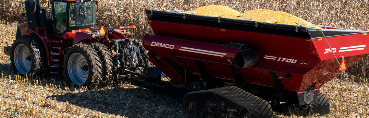 Demco Dual Auger Grain Cart | Model 1700 | 1000 RPM PTO | Tongue Weight 6500 Lbs | Horsepower 350 HP | For Tractors