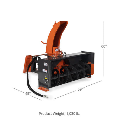 Titan Attachments 5 Ft Skid Steer Snow Blower