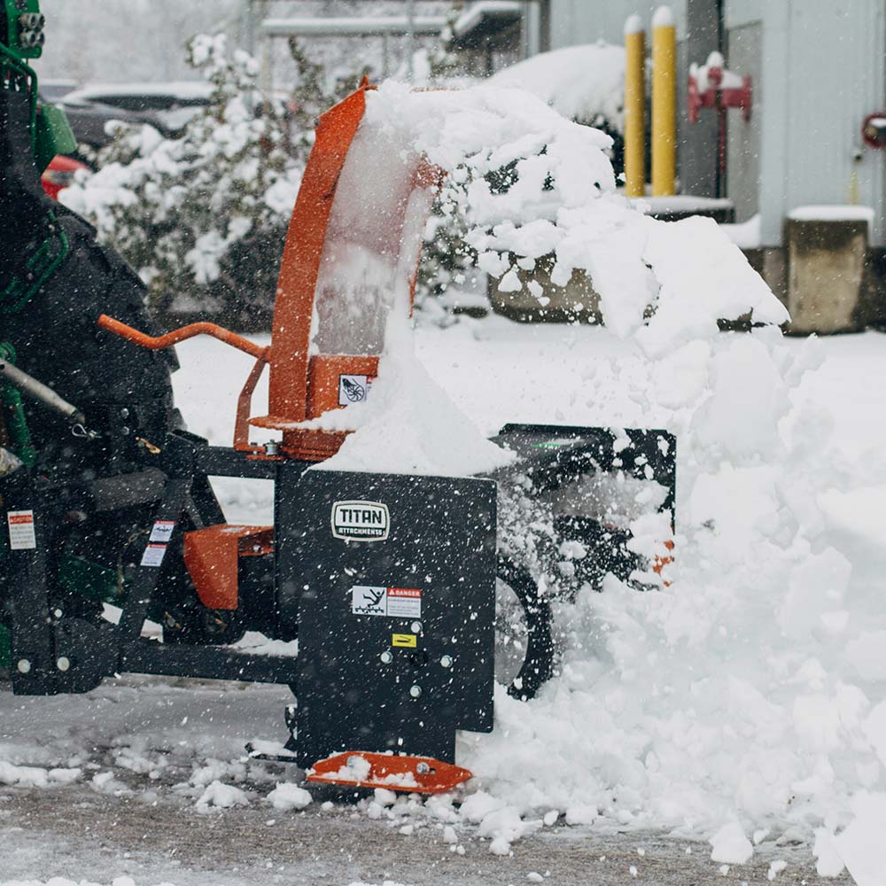 Titan Attachments 3-Point Snow Blower | 4′–6′ Cutting Width | 15.5″–17.5″ Auger | 540 RPM | Horsepower 20–75 HP | For Tractors