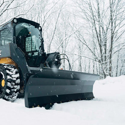 Titan Attachments Hydraulic Dozer Blade | 79″–92″ Width | 28° Hydraulic Angle | 497–559 lb | 10–25 GPM Flow | For Skid Steers