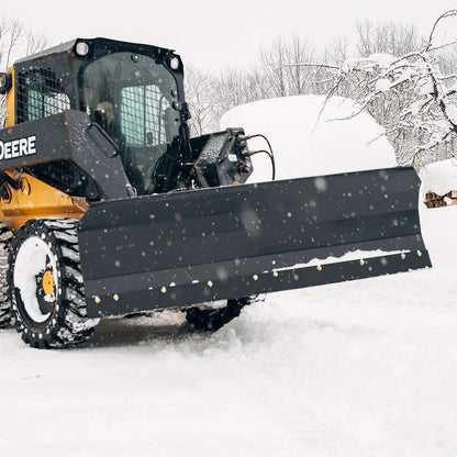 Titan Attachments Hydraulic Dozer Blade | 79″–92″ Width | 28° Hydraulic Angle | 497–559 lb | 10–25 GPM Flow | For Skid Steers