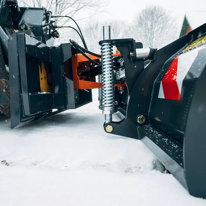 Titan Attachments Hydraulic Dozer Blade | 79″–92″ Width | 28° Hydraulic Angle | 497–559 lb | 10–25 GPM Flow | For Skid Steers