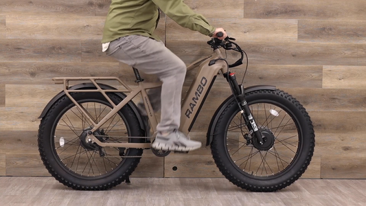 Rambo | E-Bike | Model Megatron 4.0 AWD | Dual 1000W Bafang Hub Motors | 48V 20Ah LG Battery | Up to 110 Miles Range | Speed Up-To 36 MPH