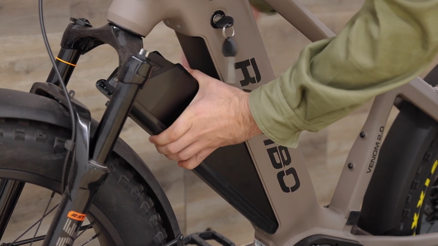 Rambo | E-Bike | Model Venom 2.0 | 1,000W Ultra Drive Mid-Motor | Speed Up-To 32 Mph | Up to 65-Mile Range | 48V 20Ah LG Battery