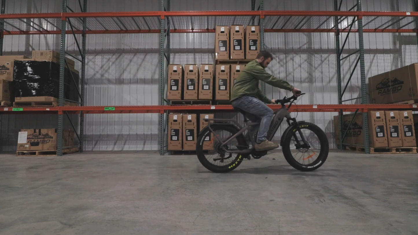 Rambo | E-Bike | Model Venom 2.0 | 1,000W Ultra Drive Mid-Motor | Speed Up-To 32 Mph | Up to 65-Mile Range | 48V 20Ah LG Battery