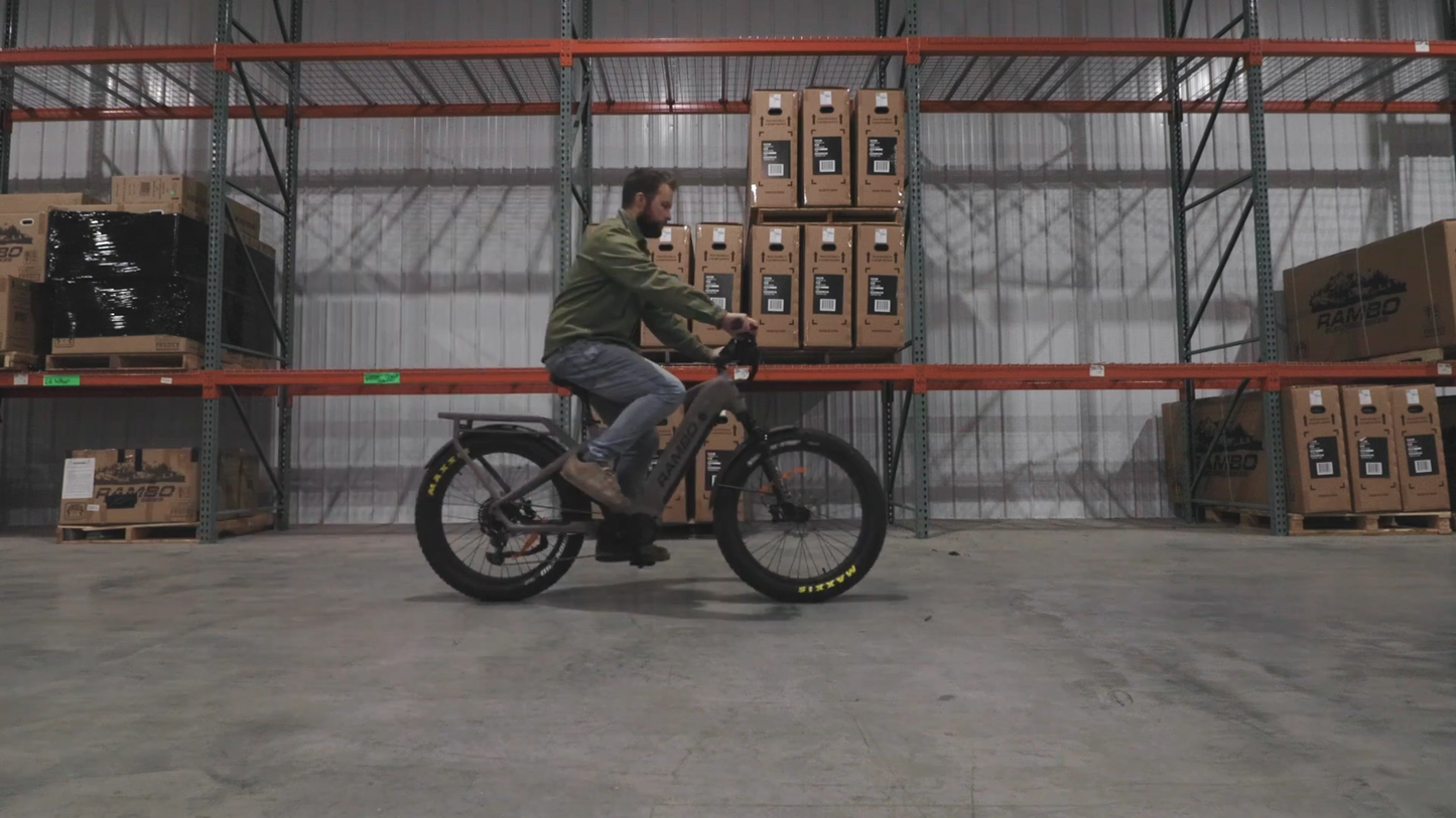 Rambo | E-Bike | Model Venom 2.0 | 1,000W Ultra Drive Mid-Motor | Speed Up-To 32 Mph | Up to 65-Mile Range | 48V 20Ah LG Battery