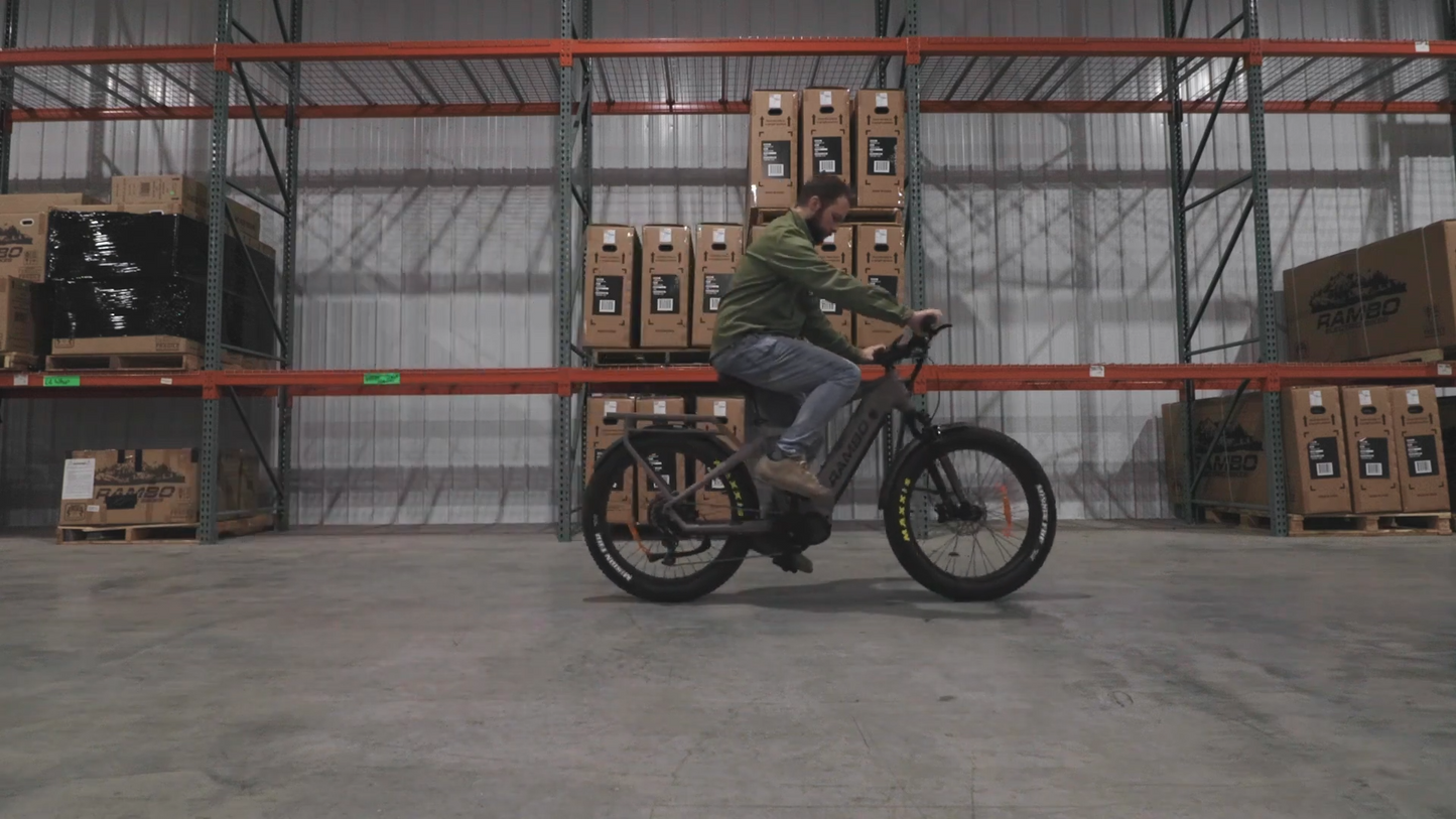 Rambo | E-Bike | Model Venom 2.0 | 1,000W Ultra Drive Mid-Motor | Speed Up-To 32 Mph | Up to 65-Mile Range | 48V 20Ah LG Battery
