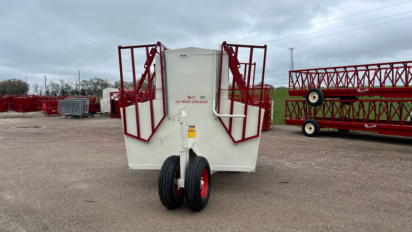 Apache Equipment 160 Creep/Self Feeder | Length 8' | Capacity 160 Bushel | Portable & Skid | Heavy‑Duty Steel & Galvanized Options | For Daily Feeding Pressure