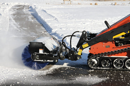 Erskine Mini Power Angle Broom | Width 48" To 60" | 7–17 GPM | For Mini Skid Steers & Compact Loaders