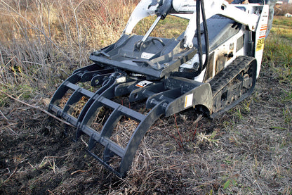 Erskine Mini Industrial Grapple Rake | 48.63" Width | 10–20 GPM | For Mini Skid Steers & Compact Loaders