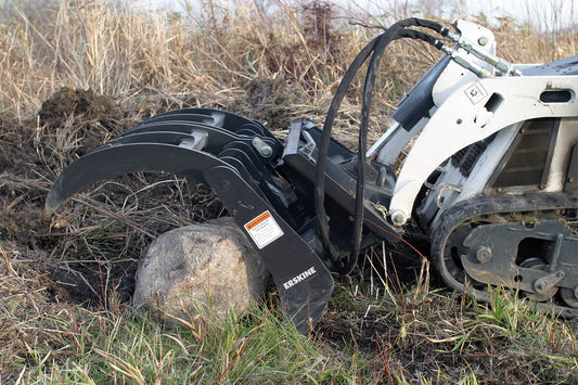 Erskine Mini Industrial Grapple Rake | 48.63" Width | 10–20 GPM | For Mini Skid Steers & Compact Loaders