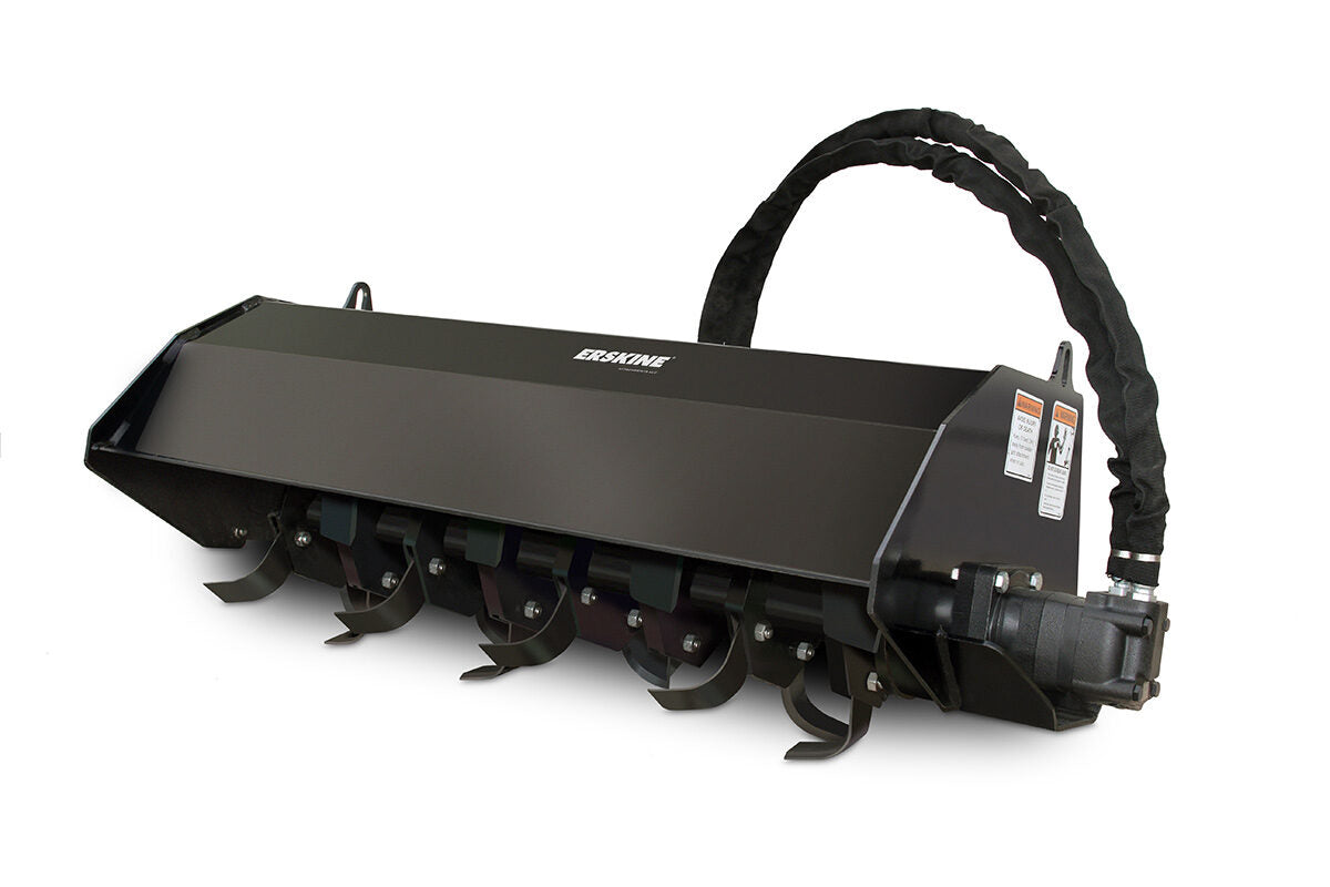 Erskine Mini Rotary Tiller | Width 50.5" | 7–16 GPM | For Mini Skid Steers & Compact Loaders