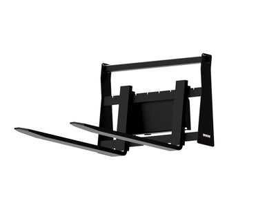 Erskine Mini Heavy-Duty Pallet Forks | Size 42” & 48” | 2,500 lb Lift Capacity | 8–30 GPM | For Toro, Bobcat, ASV/Terex Mini Skid Steers