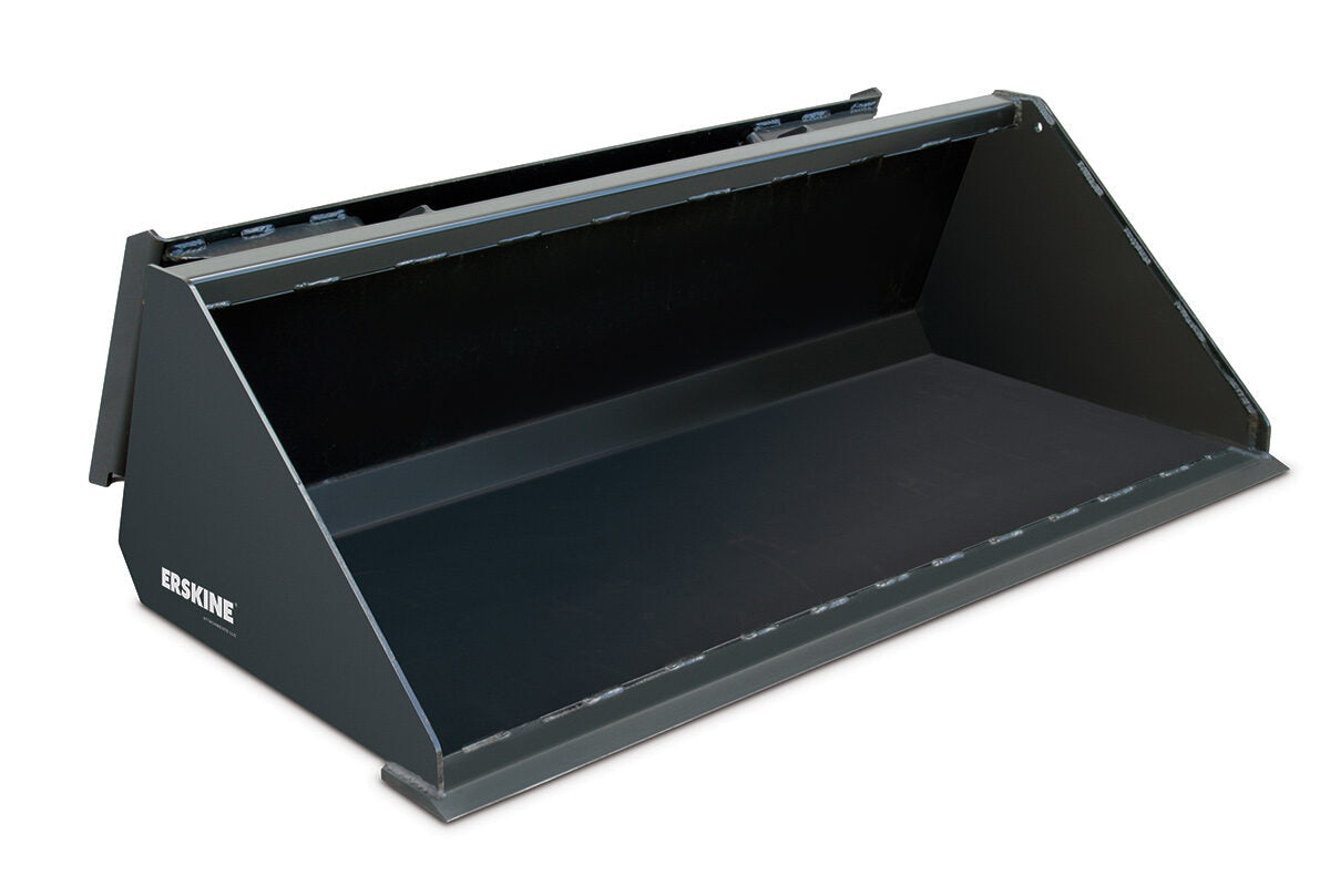 Erskine Mini Low Profile Material Bucket | Width 36" To 48" | 8–30+ GPM | For Mini Skid Steers & Compact Loaders
