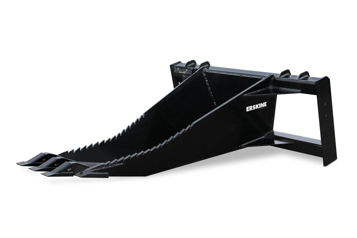 Erskine Stump Bucket | 45.4" Width | Heavy-Duty Steel Construction | 8 To 30+ GPM | For Skid Steer