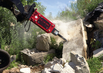 Erskine Hydraulic Breaker | Model 750 & 1150 | Diameter 2.7" To 3" | 10–25 GPM | 3.75-5 Tons | For Skid Steers & Excavators