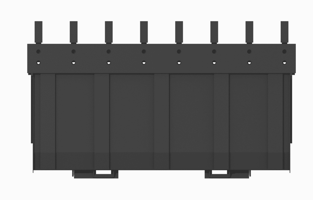 Erskine Heavy Duty Low Profile Material Bucket | Width 72" To 88" | 70+ HP | 8 To 30+ GPM | For Skid Steer & Track Loader