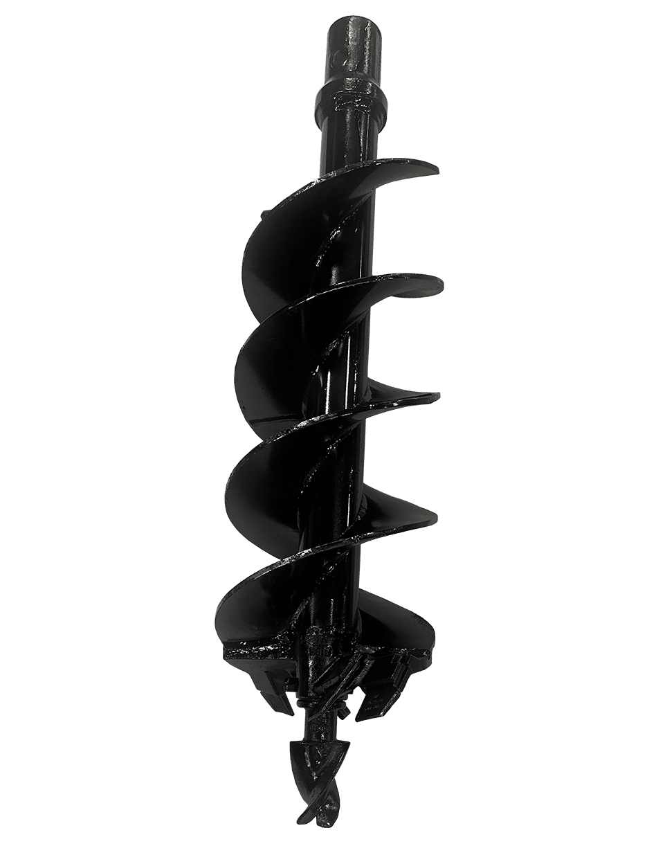 Erskine HD Rock Style Auger Bit | Diameter 6”–36” | 2” Hex or 2 9/16” Round Drive | 2–25 Ton | For Excavators