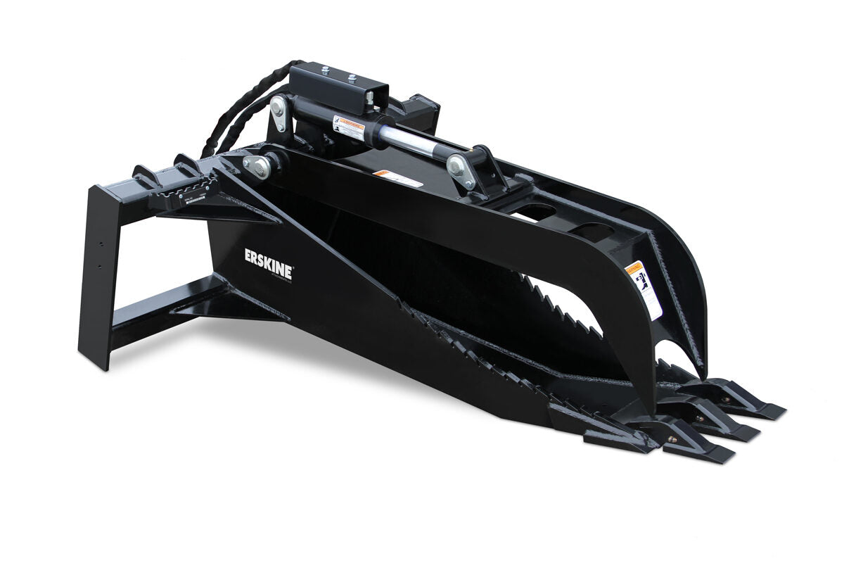 Erskine Grapple Stump Bucket | 45.4" Width | 10–20 GPM | For Skid Steers & Compact Loaders