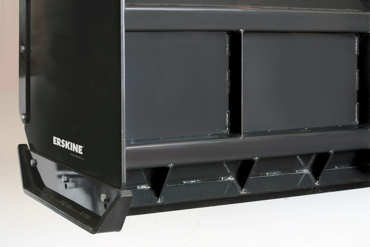 Erskine Industrial Snow Pusher | Width 96” & 120” | 8–30+ GPM | 60–100 HP | For Skid Steers & Tractors