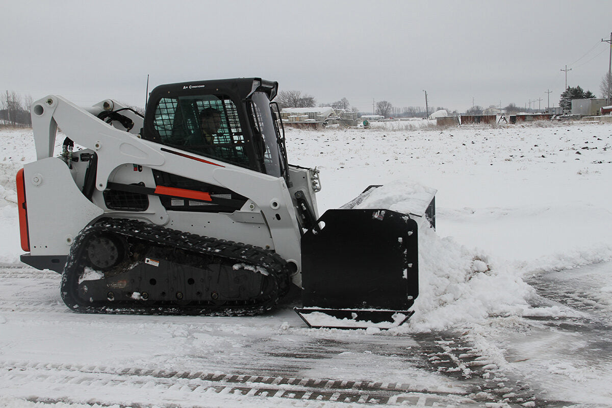 Erskine Industrial Snow Pusher | Width 96” & 120” | 8–30+ GPM | 60–100 HP | For Skid Steers & Tractors
