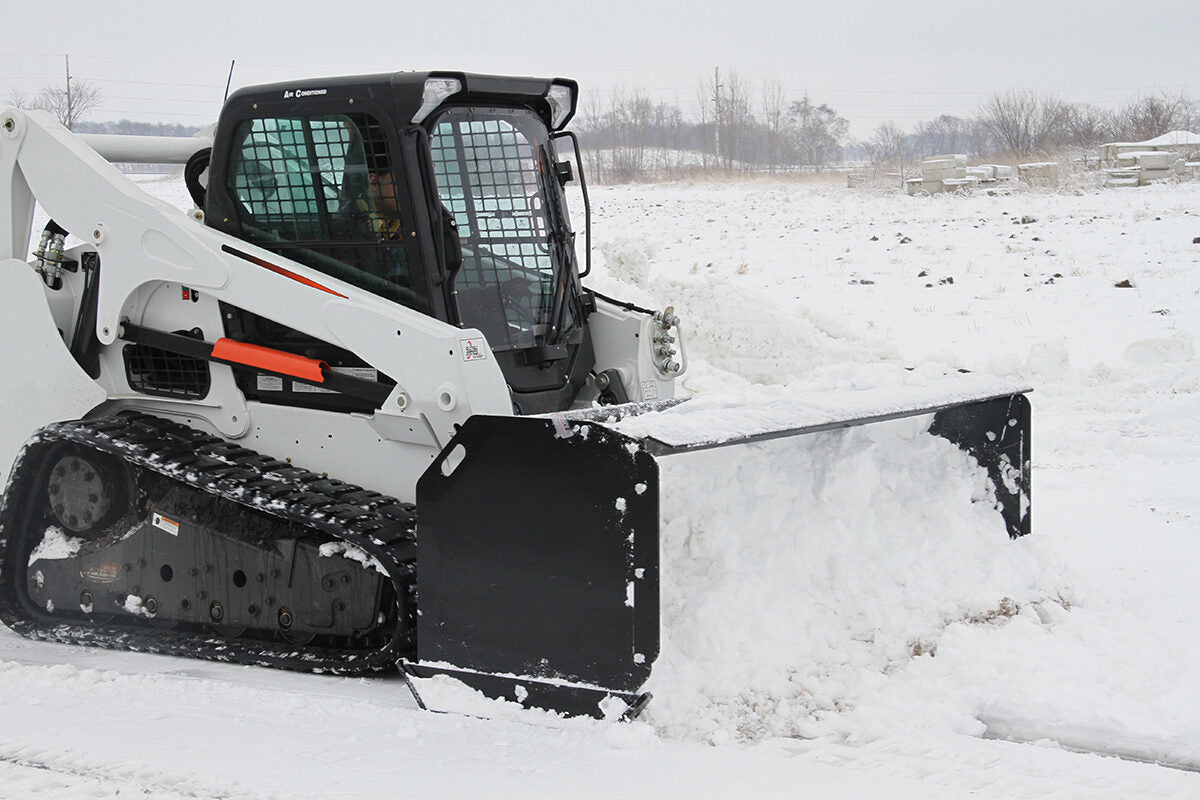 Erskine Industrial Snow Pusher | Width 96” & 120” | 8–30+ GPM | 60–100 HP | For Skid Steers & Tractors