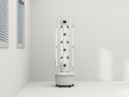 Lyine Vertical Hydroponic Tower | Model 4P6 Touchscreen Version | Height 61" | 24 Plant Sites | For Indoor Growing System