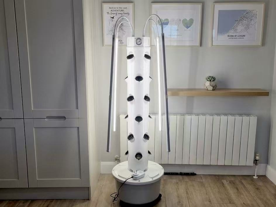 Lyine Vertical Hydroponic Tower | Model 4P6 Mechanical | 6‑Layer | 61" Height | LED Grow Lights | For Indoor Aeroponics System
