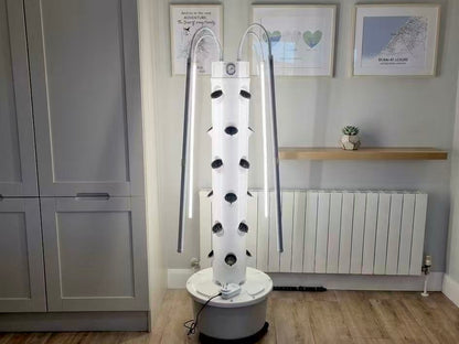 Lyine Vertical Hydroponic Tower | Model 4P6 Mechanical | 6‑Layer | 61" Height | LED Grow Lights | For Indoor Aeroponics System