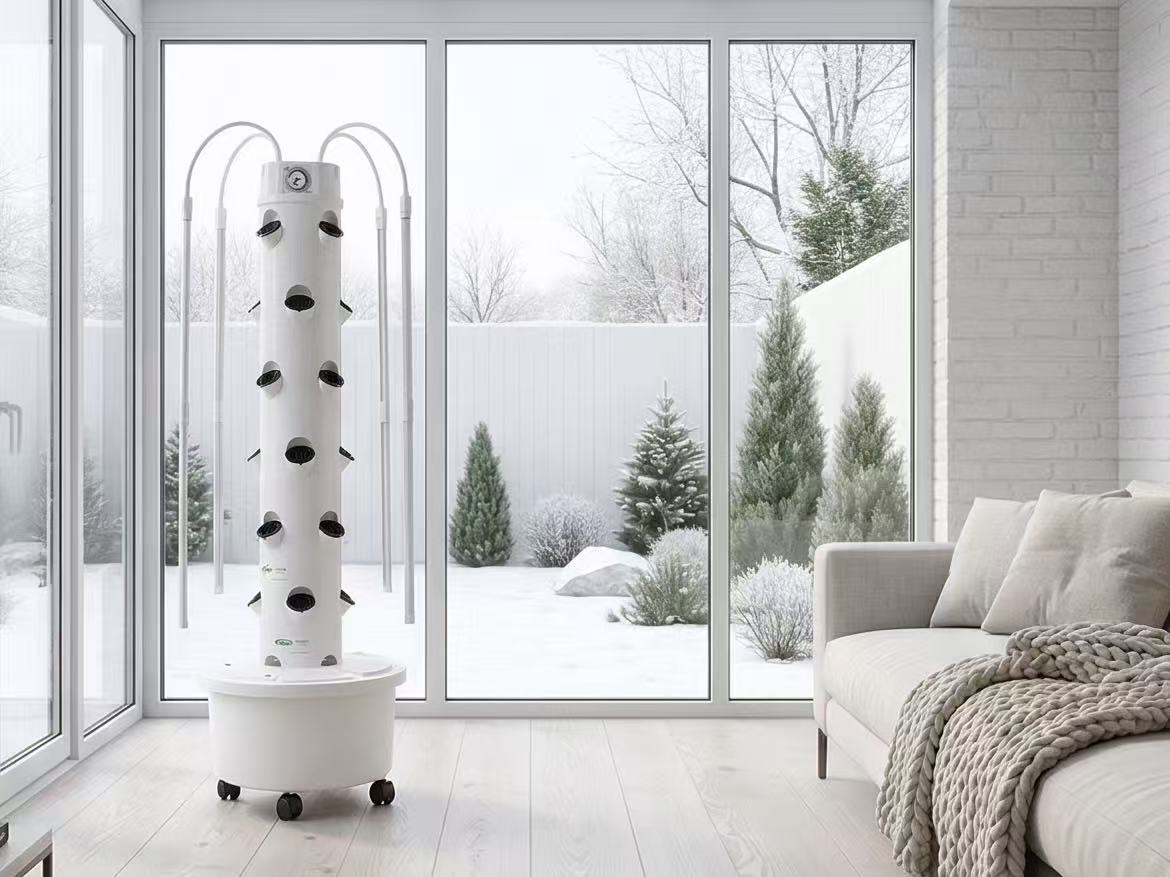 Lyine Vertical Hydroponic Tower | Model 4P6 Mechanical | 6‑Layer | 61" Height | LED Grow Lights | For Indoor Aeroponics System