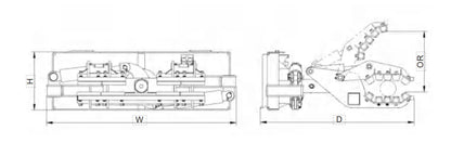 Landy Attachments Hydraulic Pole Setter | Width 42" & 52" | Opening Range 3"-21" | 16 GPM | 1 Ton | For Skid Steers, Excavators & Telehandlers