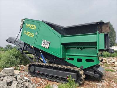 Upsen Mobile Compact Double-Shaft Shredder | Model U-MS250 | Hopper Size 1500 × 2800 mm | Engine Horsepower 210 HP