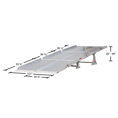 Heavy Duty Ramps | Modular Yard Ramp System | Model 18-101-270-06-MYR | Width 84" Inches | Adjustable Height 15"–48" | Horsepower 23 HP | For Box Trucks, Trailers & Loading Docks