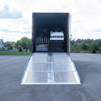 Heavy Duty Ramps | Modular Yard Ramp System | Model 15-84-360-06-MYR | Width 84" Inches | Adjustable Height 15" To 60" | Horsepower 23 HP | For Trucks, Trailers & Loading Docks