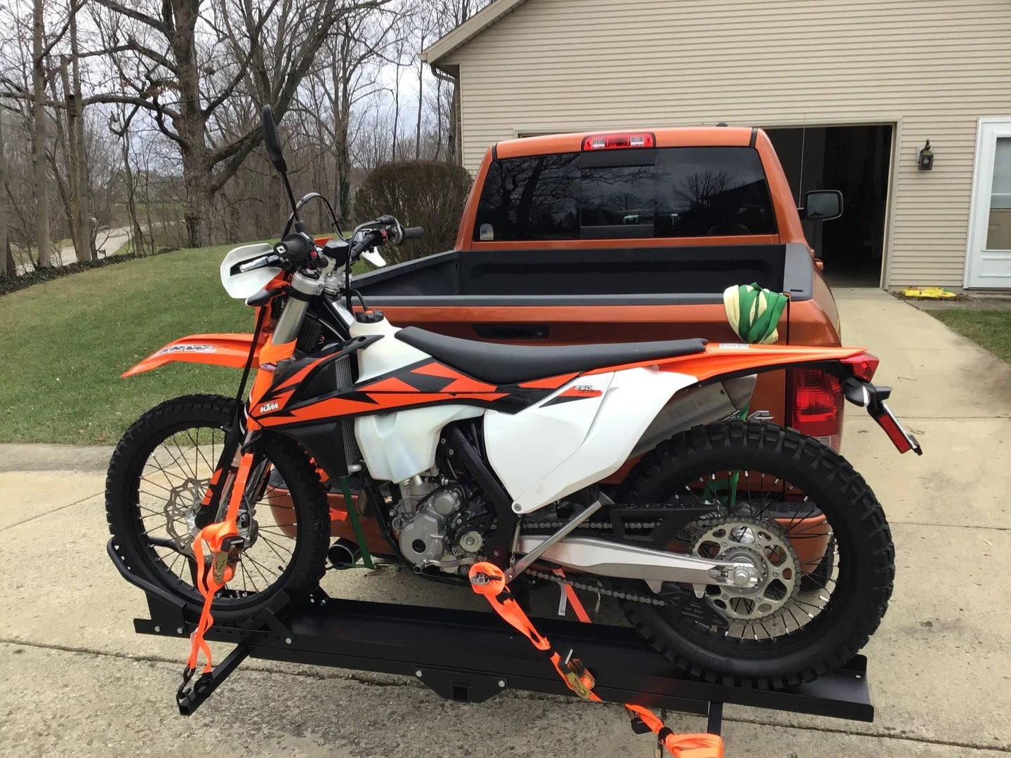 Black Widow Heavy Duty Motorcycle Carrier | Model MCC-600 | Track Size 79" x 7.75" | Capacity 600 lb | For Class III & IV Hitches