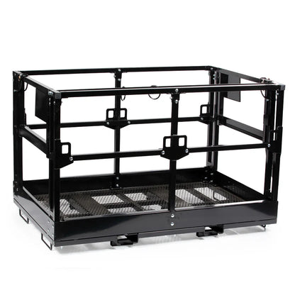 Titan Attachments Man Basket | 72"–116" Width | Platform Depth & Width 4'x6'–4'x9'8" | Fork Pockets 2.5"x6.25" | Machine Size 6–12 Ton (13,000–26,000 lbs) | For Telehandler