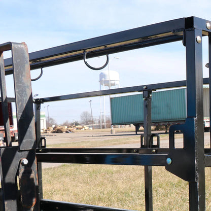 Titan Attachments Man Basket | 72"–116" Width | Platform Depth & Width 4'x6'–4'x9'8" | Fork Pockets 2.5"x6.25" | Machine Size 6–12 Ton (13,000–26,000 lbs) | For Telehandler