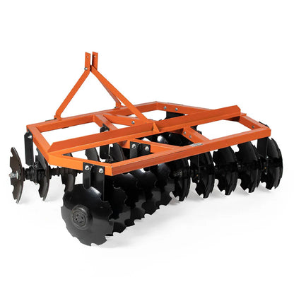 Titan Attachments Disc Harrow | 3 Point Hitch | 4'–6' Working Width | 16" Notched Discs | 425–661 lbs | For Tractors