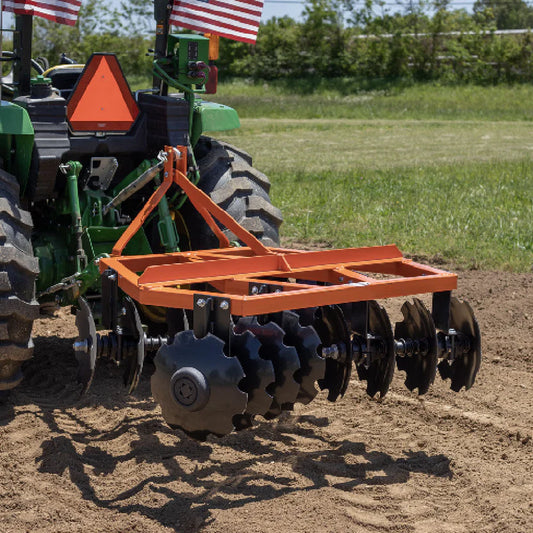 Titan Attachments Disc Harrow | 3 Point Hitch | 4'–6' Working Width | 16" Notched Discs | 425–661 lbs | For Tractors
