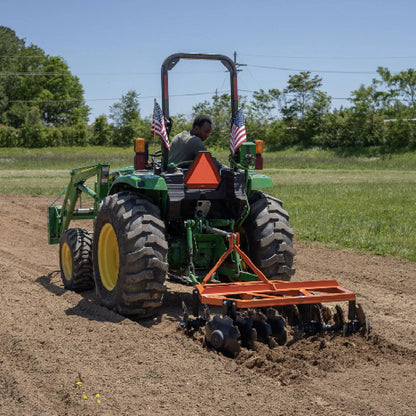 Titan Attachments Disc Harrow | 3 Point Hitch | 4'–6' Working Width | 16" Notched Discs | 425–661 lbs | For Tractors